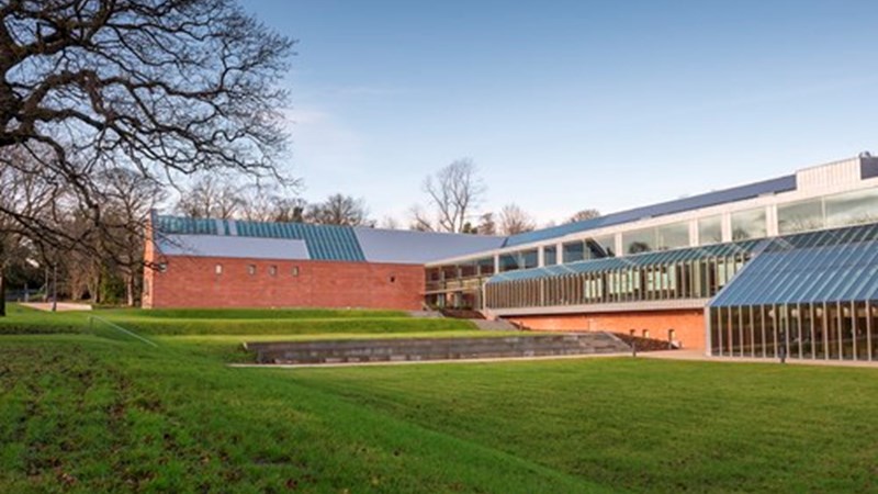 Photograph showing the outside of The Burrell Collection, in Pollok Country Park