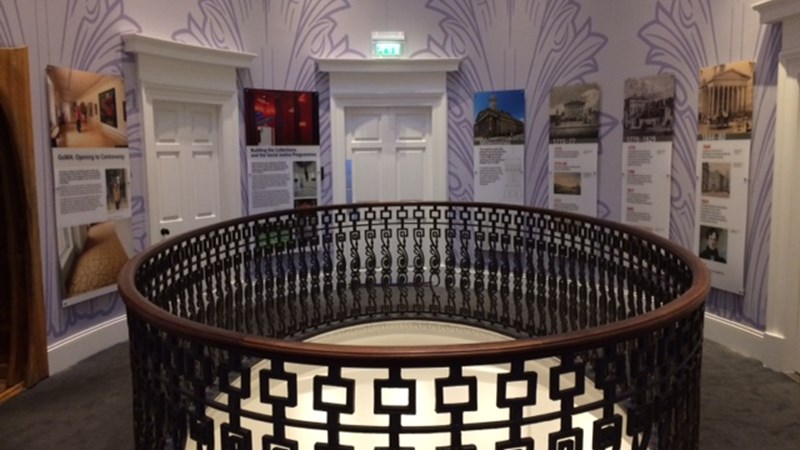 an image of a circular balcony in the Gallery of Modern Art