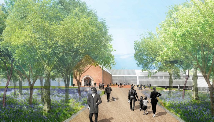 Artist's impression of the new entrance of The Burrell Collection