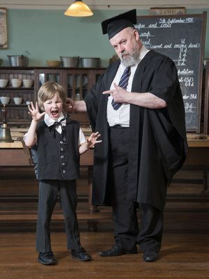 Scotland Street School Museum teacher and pupil