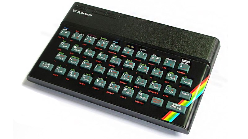 Photograph showing a ZX Spectrum home computer, released in 1982