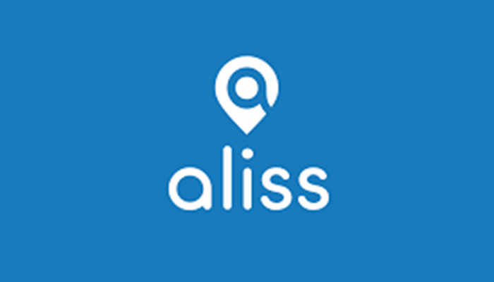 ALISS Network logo with white writing on blue background