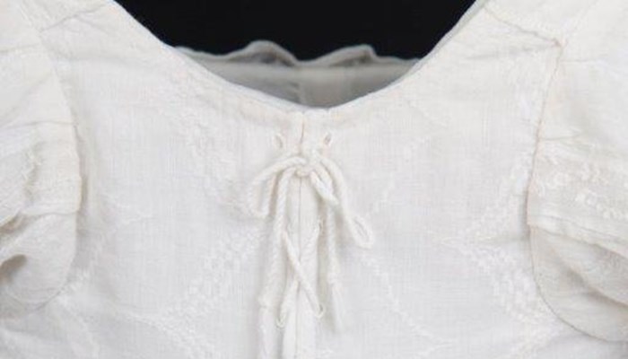 Close up detail of cotton dress