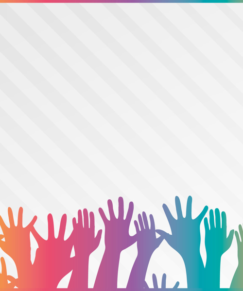 Get Involved Glasgow colourful hands logo