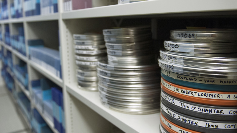 A selection of film reels in the stores