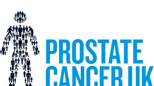 Prostate Cancer UK logo with outline of a person made up of lots of smaller images of people