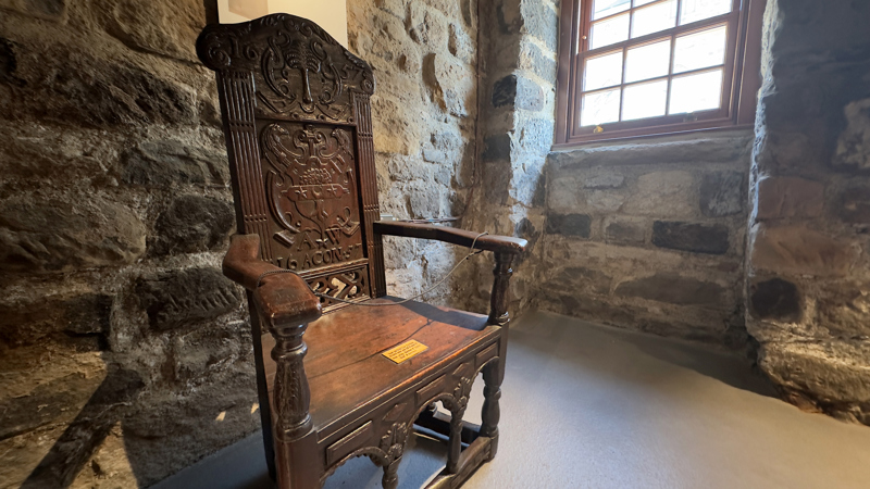 An example of a mahogany chair, originally from Aberdeen purchased by Sir William Burrell