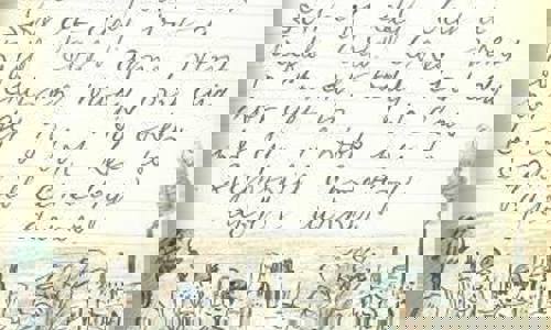 An example handwritten letter documenting life from October 1916