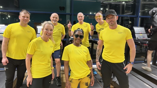 People taking part in the Let's Move Challenge at Glasgow Club Tollcross.