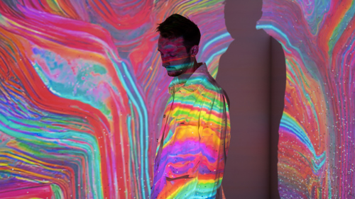 Swirly rainbow