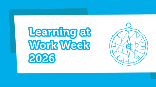 Learning at Work Week in blue text