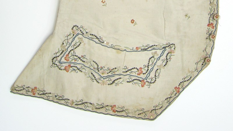 Photo of a cream silk satin waistcoat