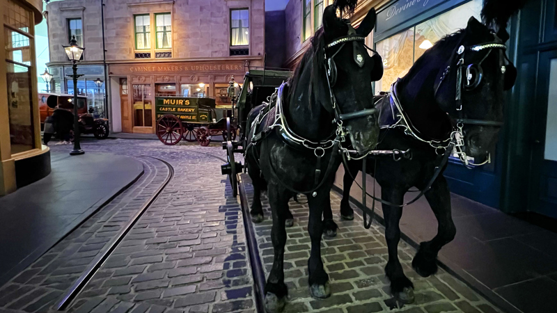 Photograph showing the Main Street display at Riverside Museum