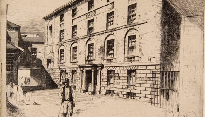 An etching of the Sugar Sample Room, Glasgow PR.2004.5.7  © CSG CIC Glasgow Museums Collection
