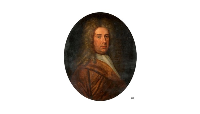 oval painted portrait of a person