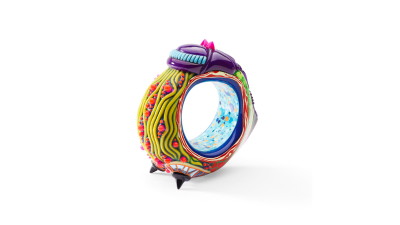 abstract brightly coloured circular bracelet 
