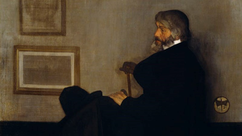 painting of seated man