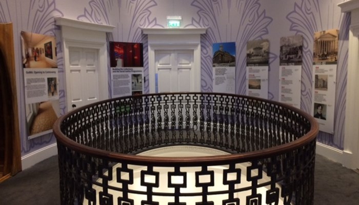 an image of a circular balcony in the Gallery of Modern Art