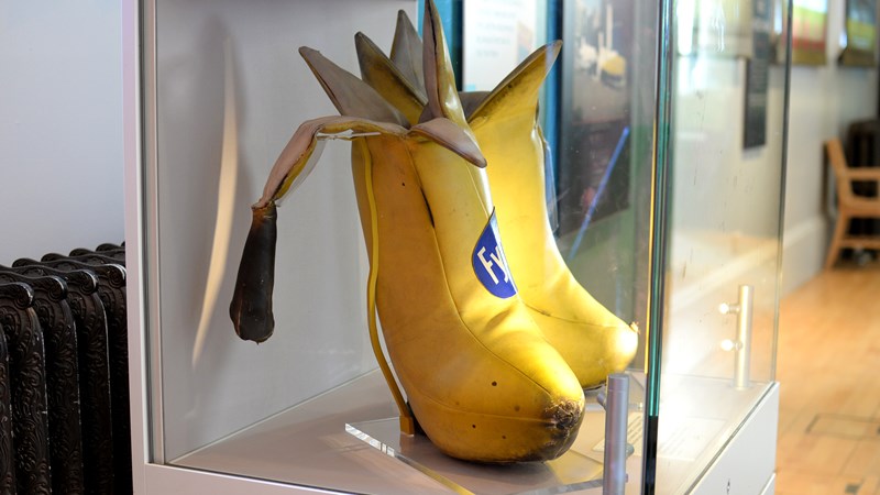 Photograph showing Billy Connolly's Banana Boots