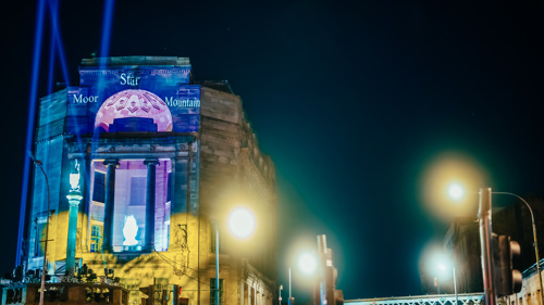Starry Messengers of Joy by Kate Robinson at Chrimstas in Glasgow's Lighting trail 2025