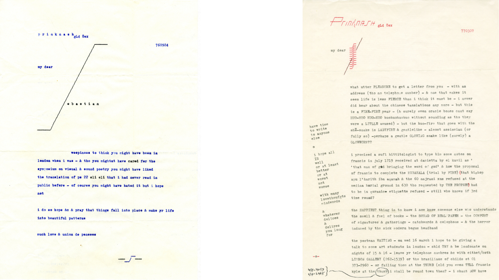 Two typewritten letters