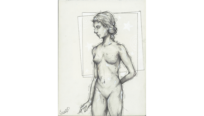 drawing of female nude